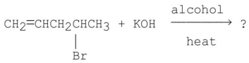 What is the major product of the following reaction?   A) CH<sub>2</sub>   CHCH<sub>2</sub>CH   CH<sub>2</sub> B)    C) CH<sub>2</sub>   CHCH   CHCH<sub>3</sub> D)    E) CH<sub>2</sub>   CHCH<sub>2</sub>CH<sub>2</sub>CH<sub>2</sub>OH