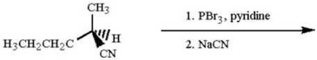 Provide the structure of the major organic product of the following reaction.Explain the stereochemistry which results in this product.  