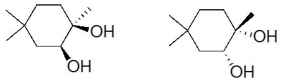 How would you convert 1-bromo-1,4,4-trimethylcyclohexane to the racemic mixture of the following compound?  
