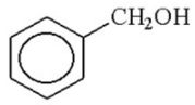 Which of the following m/z values is the base peak for benzyl alcohol?   A) 77 B) 108 C) 91 D) 17 E) 52