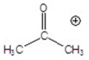 Give the ion that corresponds to a m/z ratio of 58 in a mass spectrum of 2-pentanone. A)    B)    C)    D)    E)   