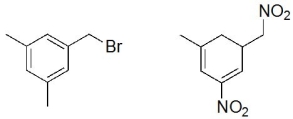 How would you use mass spectrometry to quickly distinguish between the two compounds below that have the same molecular mass?  