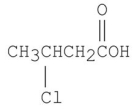 What is the common name for the following compound?   A) λ-chlorobutanoic acid B) β-chlorobutanoic acid C) β-chlorobutyric acid D) λ-chlorobutyric acid E) 3-chlorobutyric acid