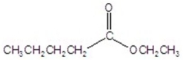 Give the name of the structure.   A) ethyl butanoate B) butyl methyl ether C) ethyl pentanoate D) butyl ethanoate E) pentyl ethanoate