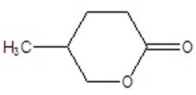 Give the name of the structure.   A) 4-methyl-2-oxacyclohexanone B) 5-methyl-2-oxacyclohexanone C) 3-methyl-2-oxacyclohexanone D) 4-methyl-2-oxacyclopentanone E) 3-methyl-2-oxacyclopentanone