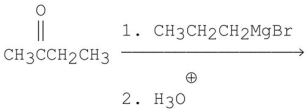 Which of the following reactions can be used to prepare 3-methyl-3-hexanol?   A)    B)    C)    D) A and B E) A,B,and C