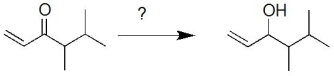 What reagents can be used to carry out the following transformation?   A) H<sub>2</sub>/Pt B) H<sub>2</sub>/Pd-C C) NaBH<sub>4</sub> followed by water D) BH<sub>3</sub> followed by water E) all of the above