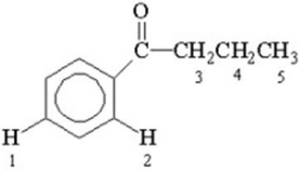 Which of the labeled hydrogen atoms in the following structure is the most acidic?   A) 1 B) 2 C) 3 D) 4 E) 5