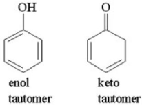 Which of the following keto-enol tautomers is more stable? Explain.  
