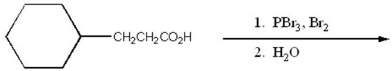 Provide the major organic product of the following.  
