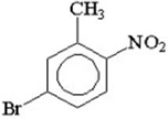 What is the name of the following compound?   A) o-nitro-m-bromotoluene B) 3-bromo-6-nitrotoluene C) m-bromo-o-nitrotoluene D) 5-bromo-2-nitrotoluene E) 2-nitro-5-bromotoluene