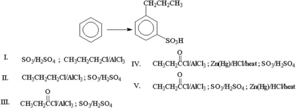 Which is the best method for carrying out the following reaction?   A) I B) II C) III D) IV E) V
