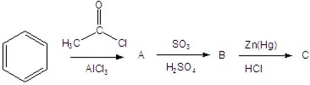 Give the product(s)for each step of the following reaction.  