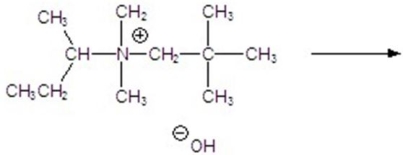 Give all organic products that result when the compound below is heated.Label the major and minor products.  