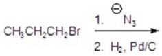 Give the major product for the following reaction.   A) CH<sub>3</sub>CH<sub>2</sub>NH<sub>2</sub> B) CH<sub>3</sub>CH<sub>2</sub>CH<sub>2</sub>NH<sub>2</sub> C) CH<sub>3</sub>CH<sub>2</sub>CH<sub>2</sub>NHNH<sub>2</sub> D) CH<sub>3</sub>CH<sub>2</sub>CH<sub>2</sub>N   NH E) CH<sub>3</sub>CH<sub>2</sub>CH<sub>2</sub>CH<sub>2</sub>NH<sub>2</sub>