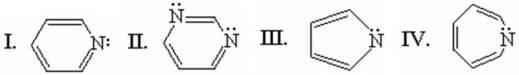 Which of the following compounds is not aromatic?   A) I B) II C) III D) IV