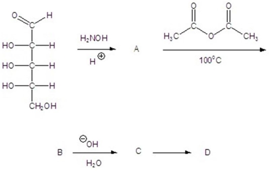 Give the product(s)for each step of the following reaction.  