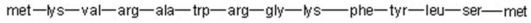 Draw a line where cleavage occurs with chymotrypsin.  