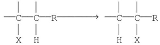Which of the following best represents the chemical reaction catalyzed by B<sub>12</sub>-dependent enzymes? A)    B)    C)    D)    E)   