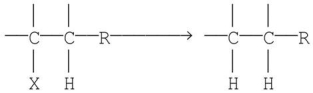 Which of the following best represents the chemical reaction catalyzed by B<sub>12</sub>-dependent enzymes? A)    B)    C)    D)    E)   