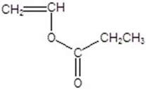 Draw the monomer for poly(vinyl acetate) . A)    B)    C)    D)    E)   