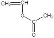 Draw the monomer for poly(vinyl acetate) . A)    B)    C)    D)    E)   