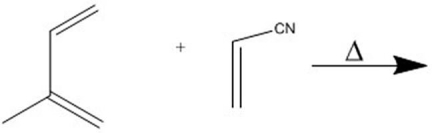 Provide the major organic product of the following Diels-Alder cycloaddition.  