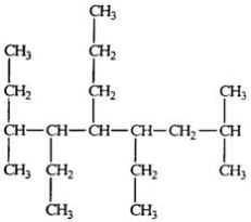 What is the molecular formula for the following compound?   A) C<sub>16</sub>H<sub>32</sub> B) C<sub>18</sub>H<sub>36</sub> C) C<sub>18</sub>H<sub>38</sub> D) C<sub>17</sub>H<sub>35</sub> E) C<sub>18</sub>H<sub>37</sub> Bloom's
