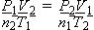What is the formula which describes the relationship between the pressure, volume, temperature, and moles?   A)    B)    C)    D)   