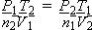 What is the formula which describes the relationship between the pressure, volume, temperature, and moles?   A)    B)    C)    D)   