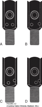 Which of the following is the Pin Index Safety System pin position for oxygen?   A)  A B)  B C)  C D)  D