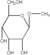 Which of the following is true concerning the molecule pictured?   A)  It would give a positive reaction in a Tollen's silver mirror test B)  It is a reducing sugar C)  It is not a reducing sugar because it is an aldose D)  It is not a reducing sugar because the anomeric hydroxyl is methlyated