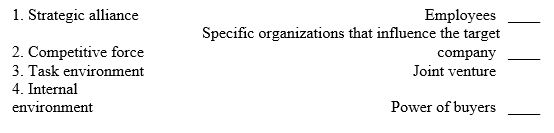 Match the following.You may use a response once,more than once,or not at all.   