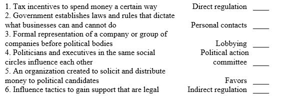 Match the following.You may use a response once,more than once,or not at all.   