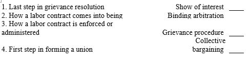 Match the following.You may use a response once,more than once,or not at all.   
