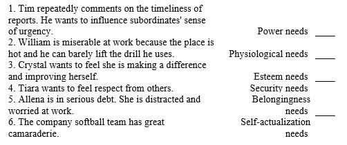 Match the following.You may use a response once,more than once,or not at all.   