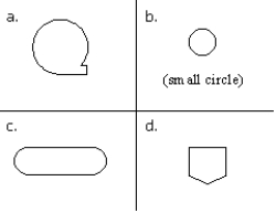 Which of the following systems flowcharting symbols descriptions is incorrect?   A) tape B) on-page connector C) start/stop D) paper file