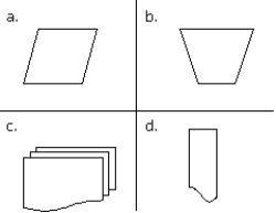 Which of the following systems flowcharting symbols descriptions is incorrect?   A) general purpose input-output B) manual process C) multiple-page document D) punched card