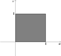 Find a transformation x = x (u, v), y = y (u, v) maps the region in the uv-plane into the xy-plane.    