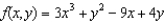 Find the local maximum and minimum values and saddle points of the function .