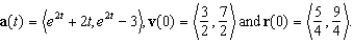 Let a (t), v (t), and r (t) denote the acceleration, velocity, and position at time t of an object moving in the xy-plane. Find r (t), given that