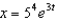 Suppose that the number of bacteria in a culture at time t is given by Use natural logarithms to solve for t in terms of x.