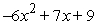 Evaluate the expression for the given value of x. expression:   value: x = -4 A)  29 B)  -115 C)  77 D)  -94 E)  50