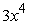 Evaluate the expression for the given value of x.   x = 4 A)  48 B)    C)    D)  768 E)  -768