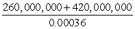  Use a calculator to evaluate the expression.Write your answer in scientific notation. (Round values to three decimal places.)    A)  1.167  \times  10<sup>12</sup> B)  1.167  \times  10<sup>13</sup> C)  1.889  \times  10<sup>11</sup> D)  1.889  \times  10<sup>13</sup> E)  1.889  \times  10<sup>12</sup> 