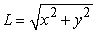 The length L of the hypotenuse of a right triangle is   where x and y are the lengths of the other two sides.Find the length of the hypotenuse when the other sides measure 1 unit and   units. A)  1 unit B)    units C)    units D)    units E)    units