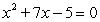 Solve the quadratic equation below using any convenient method.   A)    B)    C)    D)    E)   
