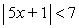 Use interval notation to express the solution set for the inequality below.   A)    B)    C)    D)    E)   