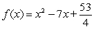 Determine the vertex of the graph of the quadratic function   A)    B)    C)    D)    E)   
