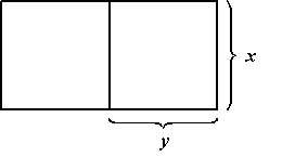 A farmer has 288 feet of fencing and wants to build two identical pens for his prize-winning pigs.The pens will be arranged as shown.Determine the dimensions of a pen that will maximize its area.   A)    B)    C)    D)    E)   